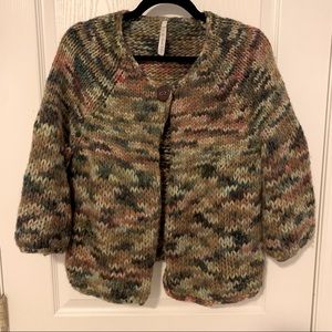 Leo & Nicole Cardigan Sweater Wool Chunky knit‎